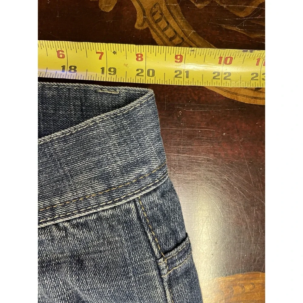 VTG Phat Farm Men Argyle Pocket Denim Jeans Straight Leg Y2K Hip Hop Baggy 42 32